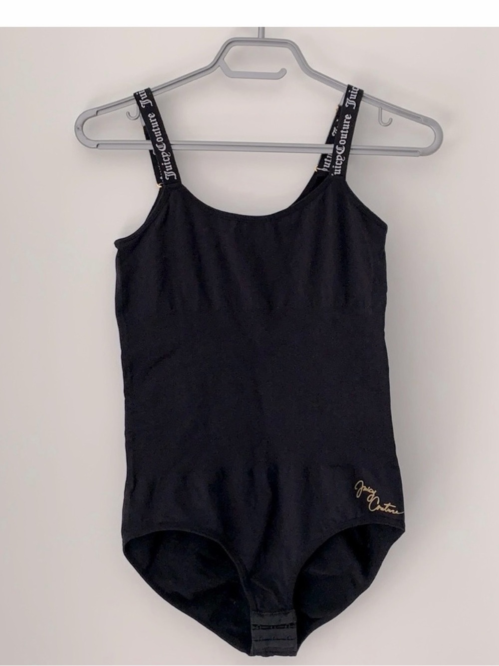 Juicy Couture Black Intimates bodysuit with Logo Straps 0174